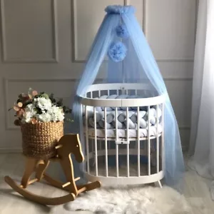 Blue Canopy for baby crib, decoration for baby room - Picture 1 of 2