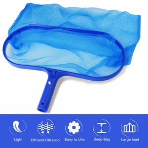 Swimming Pool Spa Leaf Skimmer Net Rake Deep Bag Frame Clean Heavy Duty Durable - Picture 1 of 12