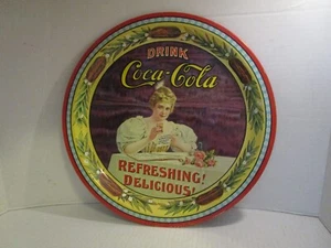 Drink Coca-Cola Metal 12.25" Tin Tray 75th Anniversary Numbered Hilda Clark - Picture 1 of 2