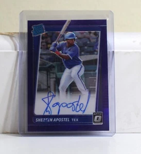 2021 Donruss Optic Rated Rookie Purple Prizm Sherten Apostel Rare 59/150 Auto R - Picture 1 of 2