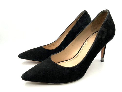 Tory Burch scarpe donna slip on vera pelle scamosciata nera a pompa tacco 3 5” taglia 10 M