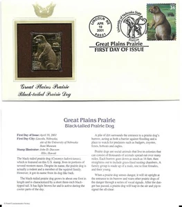 Great Plains Prairie-Black-tailed Prairie Dog--1st day issue-Golden Replica - Picture 1 of 1