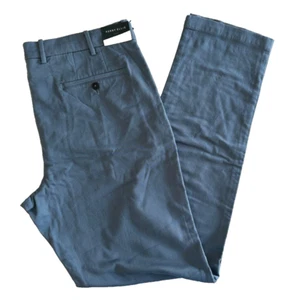 Perry Ellis Slim Fit Flat Front Stretch Chino Copen Blue 4FSB9T62RT Size W40XL36 - Picture 1 of 4