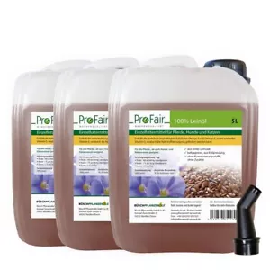 15 Liter ProFair® Leinöl Erstpressung, kaltgepresst für Pferd, Hund, Katze - Bild 1 von 2