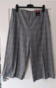 M&S Marks And Spencer Dogtooth kurze Hose UK18 neu mit Etikett W36" Frühling Sommer Arbeit - Bild 1 von 3