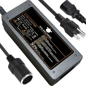 AC to DC Converter 110V to 12V 5A 60W Car Cigarette Lighter Adapter - Wall Plug - Picture 1 of 12