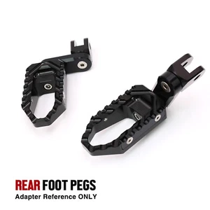Black TRC 40mm Adjustable Rear Footpegs For Honda NC750X 14-18 19 20 21 22 23 24 - Picture 1 of 13