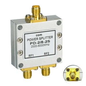 Koncentryczny rozdzielacz mocy RF Kombiner SMA Gniazdo 1:2 2-drożny 2G-8GHz 50 ohm - Zdjęcie 1 z 5