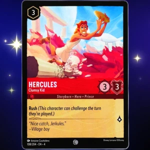 Hercules Clumsy Kid - Común - Disney Lorcana Juego de cartas coleccionables Ursula's Return #108/204 - Imagen 1 de 3