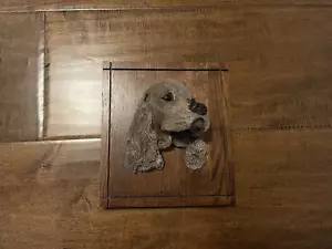 VTG 1983 Blonde Cocker Spaniel Kennel Favorites Wall Decoration Plaque Aus-Ben - Picture 1 of 3
