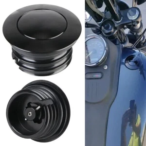 Aluminum Fuel Cap Clockwise Ejection for Harley Glide Sport 1982-2018 Gas Tank - Picture 1 of 8