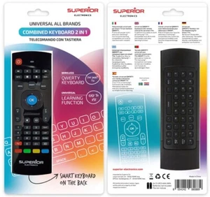 TELECOMANDO UNIVERSALE 2 IN 1 SMART TV CON TASTIERA QWERTY WIRELESS SUPERIOR - Foto 1 di 1