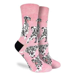 Calcetines para mujer Dálmatas talla 9-11 rosa buena suerte novedad perro moda nuevos - Imagen 1 de 1