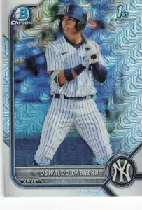 2022 Bowman #BCP-17 Oswaldo Cabrera Chrome Prospects Mojo Refractor - Bild 1 von 2
