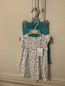 Beautiful BNWT Two Piece Baby Girl 3 - 6 Months Summer Outfit Set Top & Leggings - Picture 1 of 4