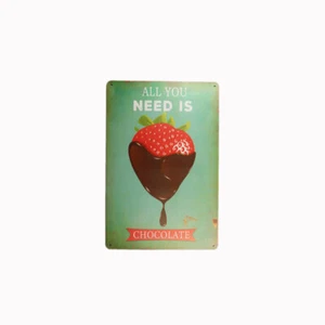 Tin Sign CHOCOLATE STRAWBERRY Sprint Drink Bar Whisky Rustic Look - Picture 1 of 1