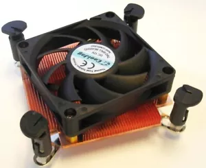 CoolJag 1U Server Copper PWM 4-Pin Low Profile LGA1366/1356/115x/775 CPU Cooler - Picture 1 of 3