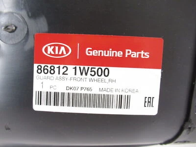 Genuine OEM Kia 86812 1W500 Passenger Front Fender Liner 2016-2017 Rio - Image 1 of 4
