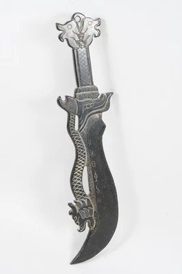 Q50M01- Asiatika antikes Jade Zierobjekt Schwert Zeremonieschwert  - Bild 1 von 4