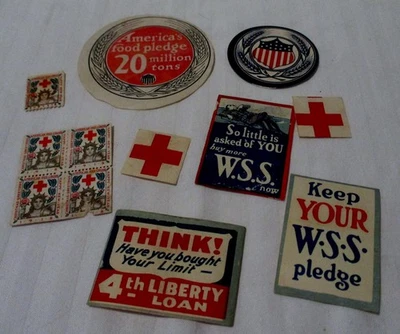 批量 WW1 时代 W.S.S. /自由贷款/红十字会等邮票 — 第 1/3 张图片
