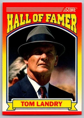 1990 Score Tom Landry Dallas Cowboys #597 - Image 1 of 2