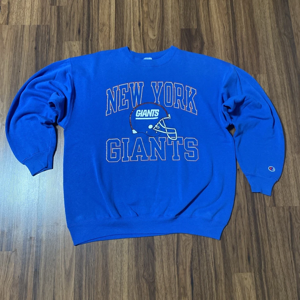 Sudadera De Colección New York Giants Para Hombre Grande Azul Equipo de Fútbol NFL Logo Y2K Foto 1 de 4