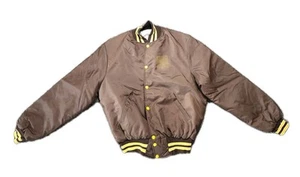 Vintage Holloway Brown Satin Jacket Size Medium GOOD Condition "Holiday Inn" - Picture 1 of 3