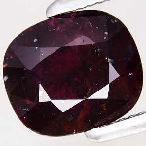 1.58ct t.w 6.9x6mm Antique Cushion Natural Unheated Purplish Red Ruby Madagascar - Imagen 1 de 4