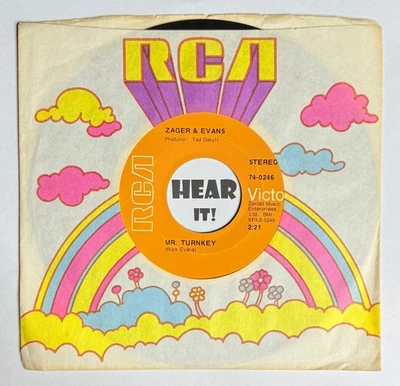 Folk Psych 45 ZAGER & EVANS Кэри Линн Джейвс / Мистер Под ключ RCA слышно - Изображение 1 из 3