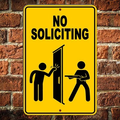 No Soliciting Sign Trespassers Will Be Shot Keep Out Do Not Enter  Warning decal - Image 1 of 4