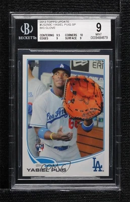 2013 Topps Update SP Photo Variation Yasiel Puig BGS 9 MINT Rookie RC - Image 1 of 3