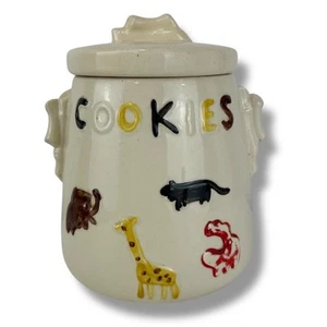 Tarro de galletas vintage de animales MCM bote de cerámica de loza años 30/40 - Imagen 1 de 10