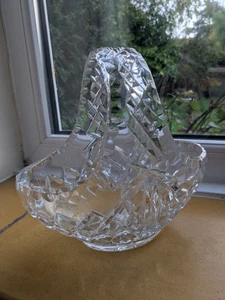 Korb aus geschliffenem Kristall Vintage - Bild 1 von 2