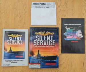 Juego vintage 1985 Sid Meir Silent Service Apple II+ en caja y completo - Imagen 1 de 3