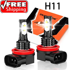 H11 LED Fog Light Bulb 6000K White Combo Kit For Dodge Challenger 2015-2020 - Picture 1 of 11