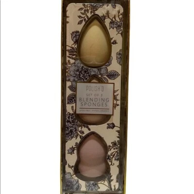 Juego de 3 esponjas de mezcla pulidas licuadoras de maquillaje multicolor nuevas - Imagen 1 de 2