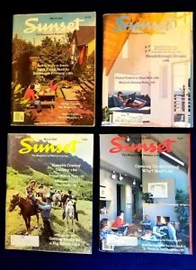 ๐ด 4 Sunset Mags 1980's Travel Food Hawaii Cowboy Indian Art Garden Workshop ๐ - Picture 1 of 12