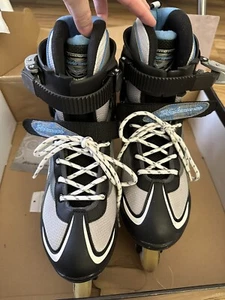 Bladerunner Pro 80 w Rollerblades- Women’s 8- Grey/Blue/Black - Picture 1 of 9