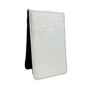 White Croc Sunfish Leather Golf Scorecard  /Yardage Book Holder / Cover