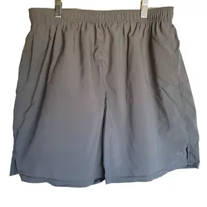 LUWILD Mens Workout Running Shorts Size XL Mesh Lining Back Zipper Pocket Gray - Picture 1 of 7