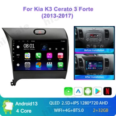Para Kia Cerato K3 Forte 2013-2017 Android 13 Navegación Coche GPS Radio Estéreo WIFI 32GB Foto 1 de 4