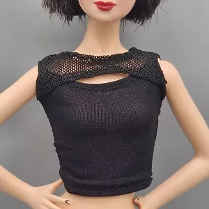 DISNEY ILY 4EVER TOP URSULA NEGRO RECORTE MANGA CORTA TOP MODA MUÑECA ROPA - Imagen 1 de 10