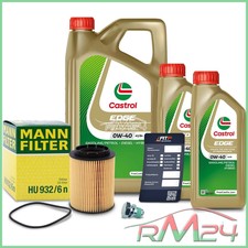 MANN-FILTER FILTRO OLIO+7L CASTROL EDGE FST 0W-40 PER PORSCHE CAYENNE 03-10 3.2