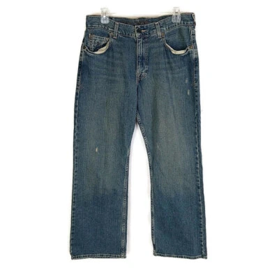 Arizona Mens sz 34 30 Jeans Blue Medium Wash Faded Denim Bootcut 100% Cotton - Image 1 of 4