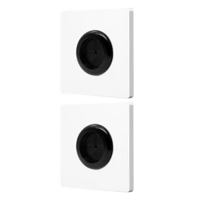 2 Pcs With Rubber Pad Cover Wall Hole Plate Outlet Covers Double Switch - Picture 1 of 12