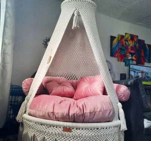 Best Handmade Hanging Swing Chair Outdoor Indoor hammock Boho Round Swing - Picture 1 of 6