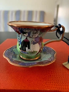 Charlotte di Vita Miniatur Teetasse 2004 Wactmeister Katzen - Bild 1 von 3