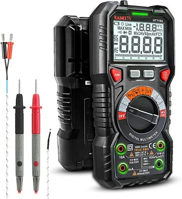 Multimètre Automatique Numérique TRMS 6000 Points Guide Bornes LED Professionnel - Photo 1/4
