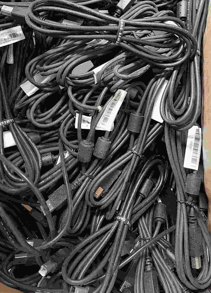 100 x USB 1.5m A-B 2.0 Cables Printer Scanner Carton Bulk Lot Resale BLACK - image 1 of 1