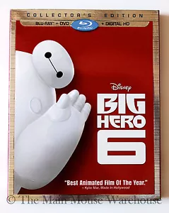 Disney Marvel Big Hero 6 Six Hiro Baymax Blu-ray DVD & Digital Copy Combo Pack - Imagen 1 de 2